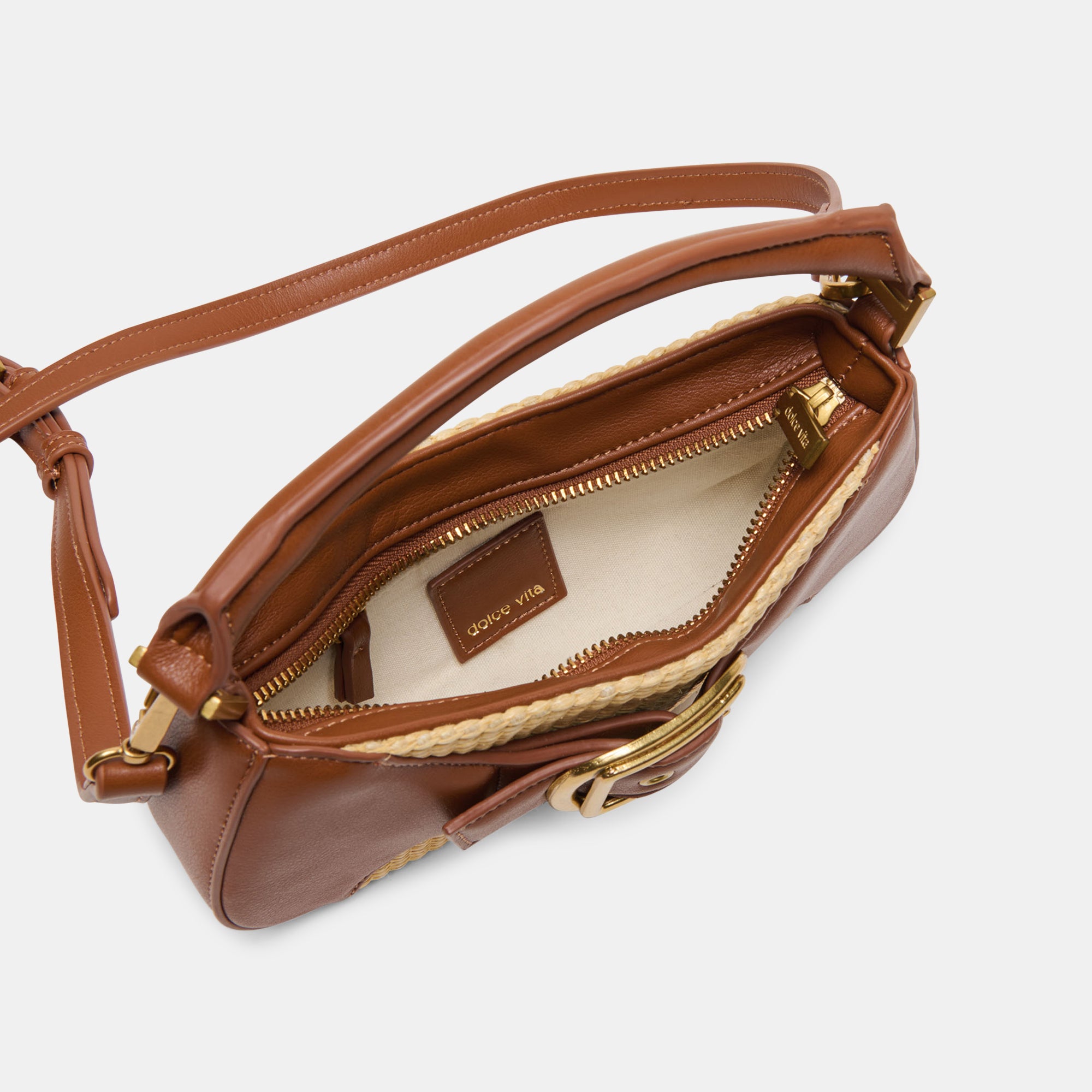 NUALA RAFFIA HANDBAG SADDLE STELLA - view 8