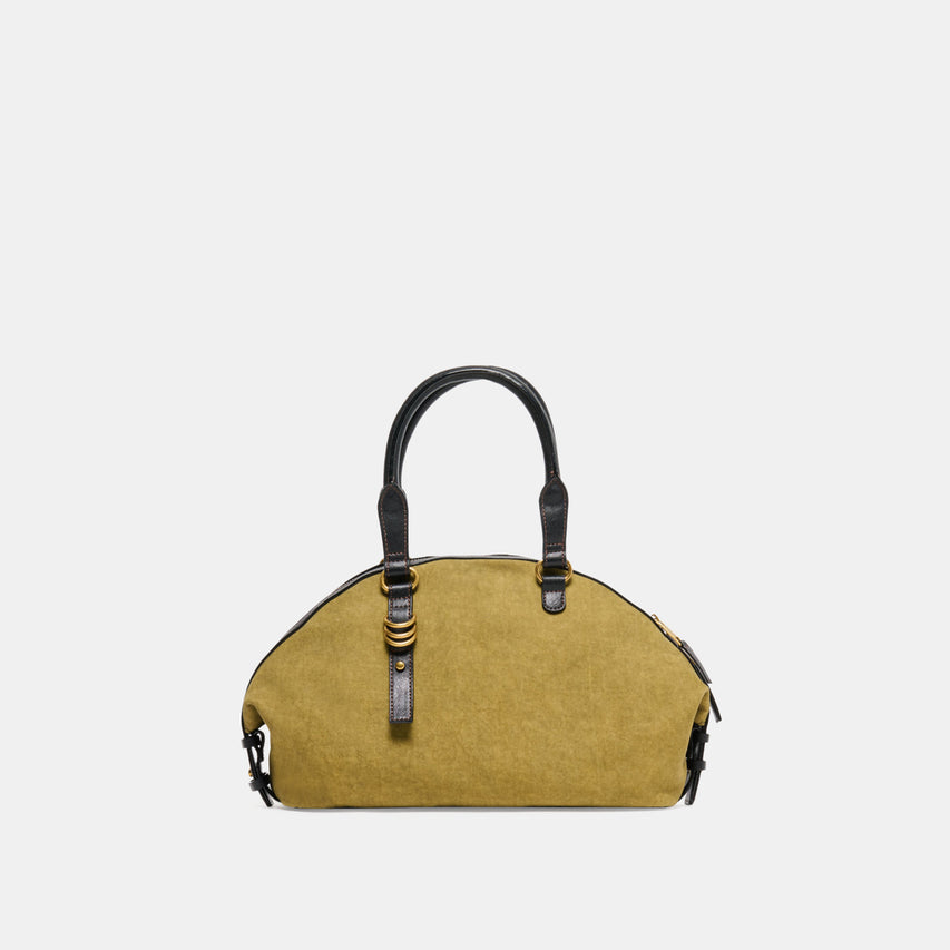 SION Olive Canvas Metal Detail Handbag | Dolce Vita