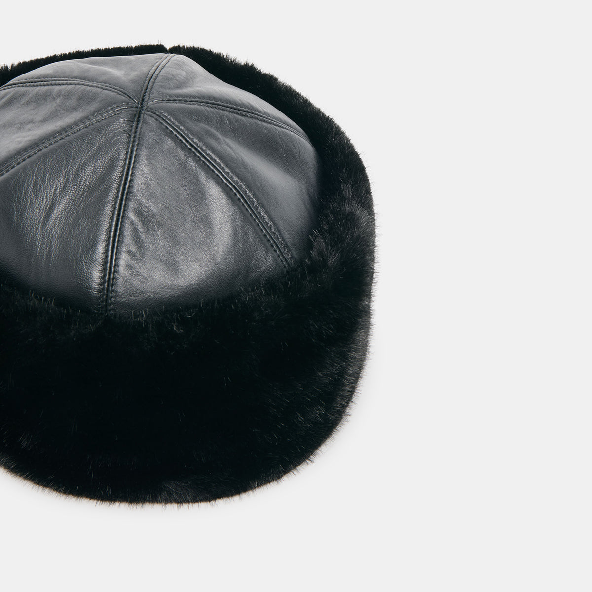 FAUX FUR CUFF HAT BLACK - view 4