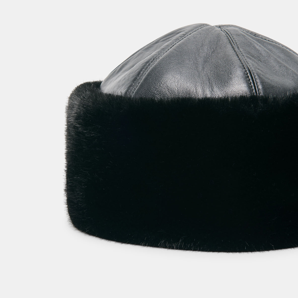 FAUX FUR CUFF HAT BLACK - view 3