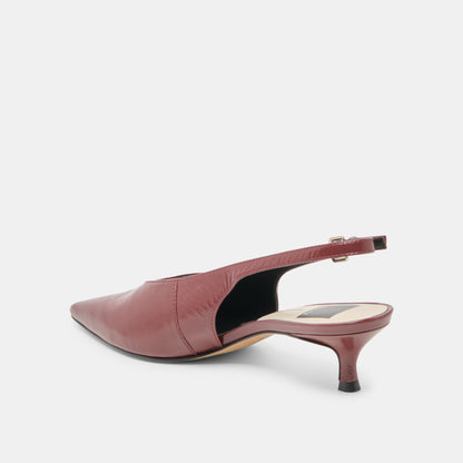 ALENNA HEELS OXBLOOD CRINKLE PATENT