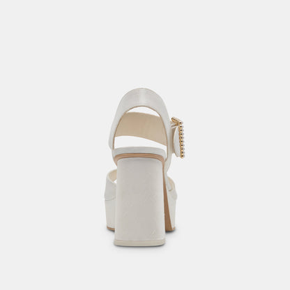 BOBBY PEARL HEELS WHITE PEARLS - re:vita