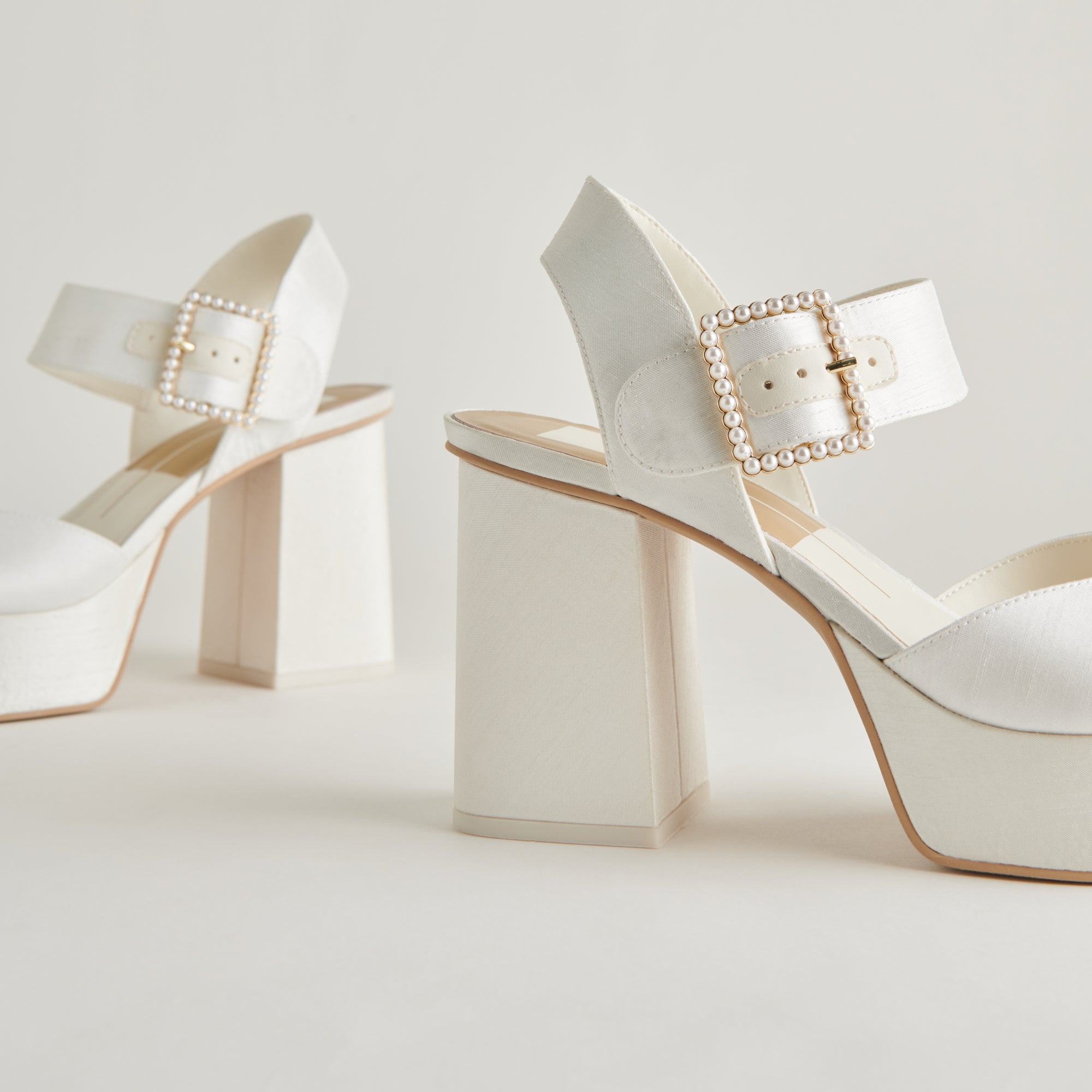 BOBBY PEARL HEELS WHITE PEARLS - re:vita - view 3