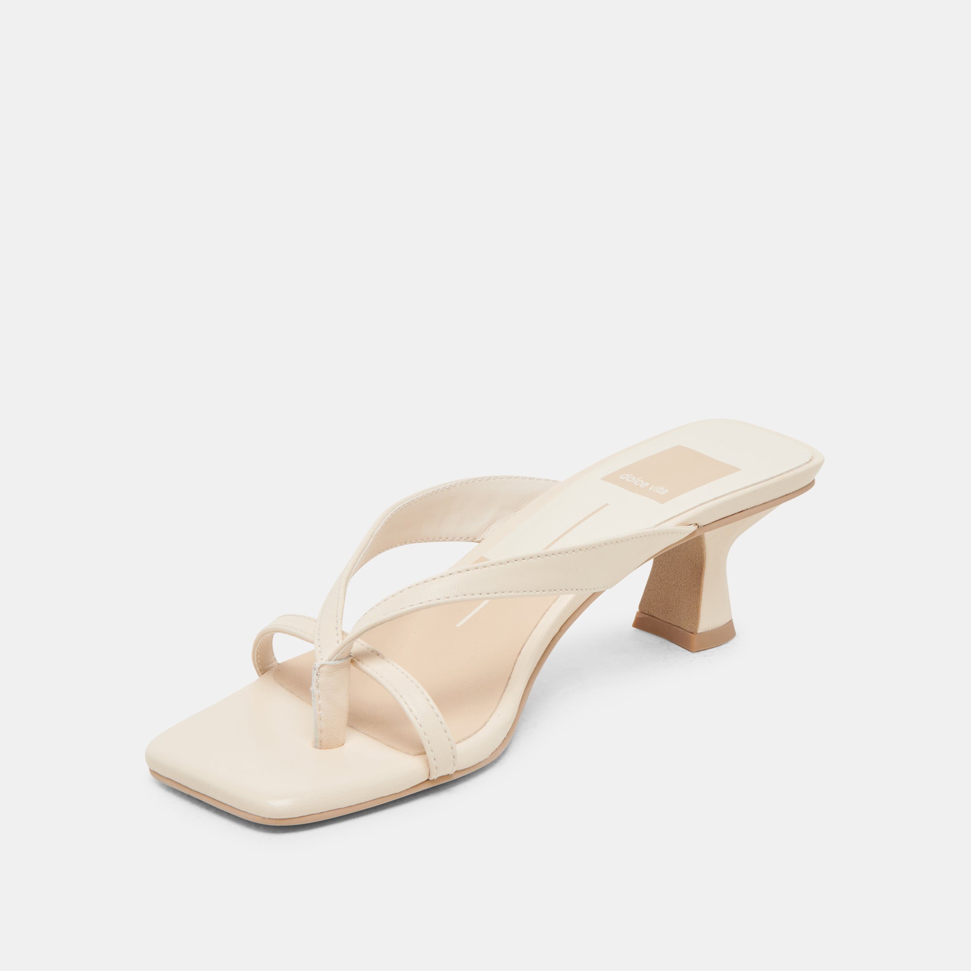BREVEL WIDE HEELS BONE LEATHER - view 4