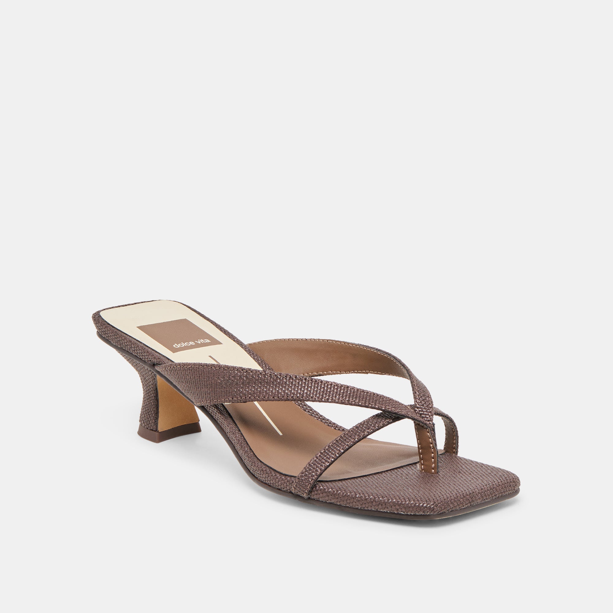 BREVEL HEELS CHOCOLATE RAFFIA - view 3
