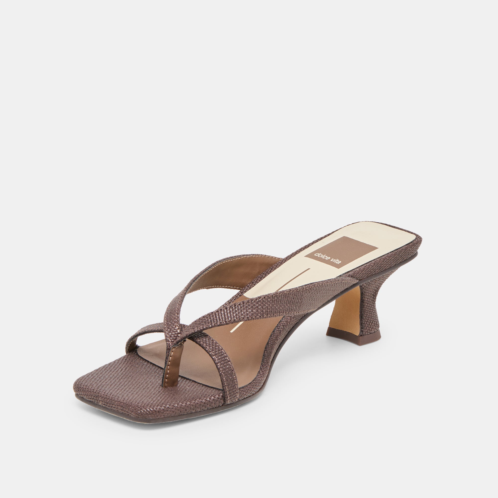 BREVEL HEELS CHOCOLATE RAFFIA - view 7