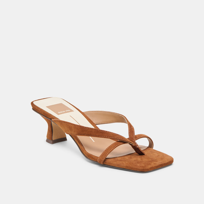 BREVEL HEELS DK BROWN SUEDE