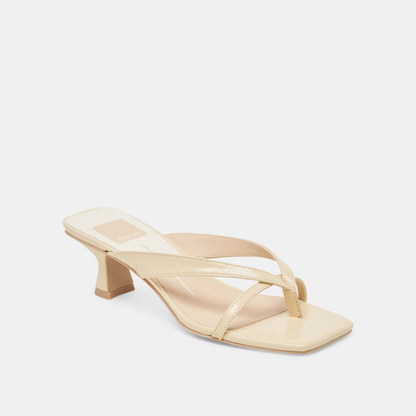 BREVEL HEELS LIGHT YELLOW LEATHER