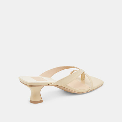 BREVEL HEELS LIGHT YELLOW LEATHER