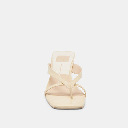 BREVEL HEELS LIGHT YELLOW LEATHER