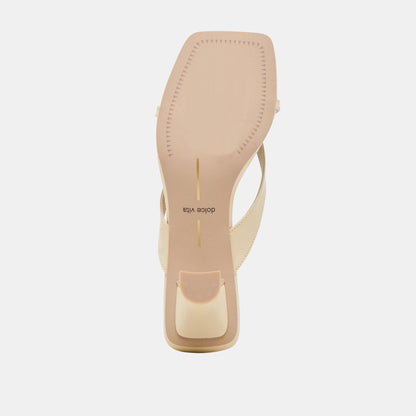 BREVEL HEELS LIGHT YELLOW LEATHER