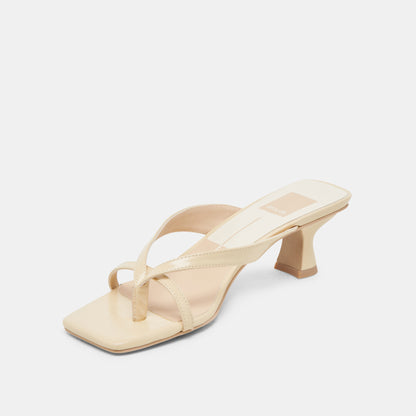 BREVEL HEELS LIGHT YELLOW LEATHER