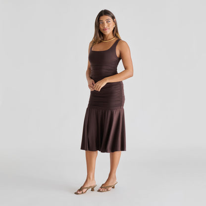 BREVEL HEELS OLIVE SUEDE