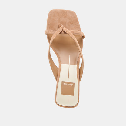 BREVEL HEELS TOFFEE SUEDE