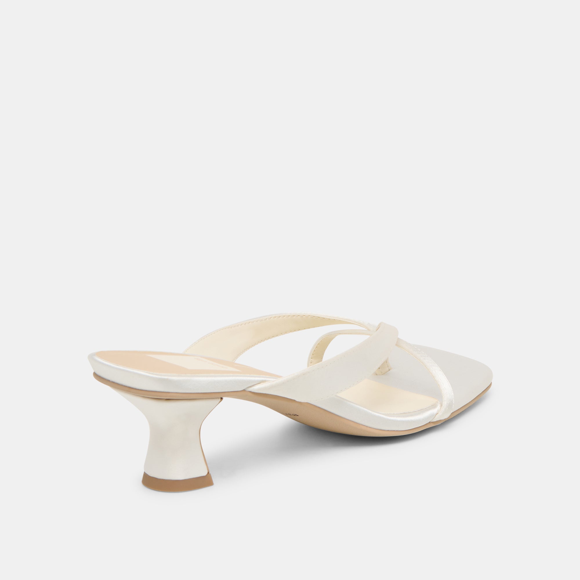 BREVEL WIDE HEELS TRUE WHITE SATIN - view 3