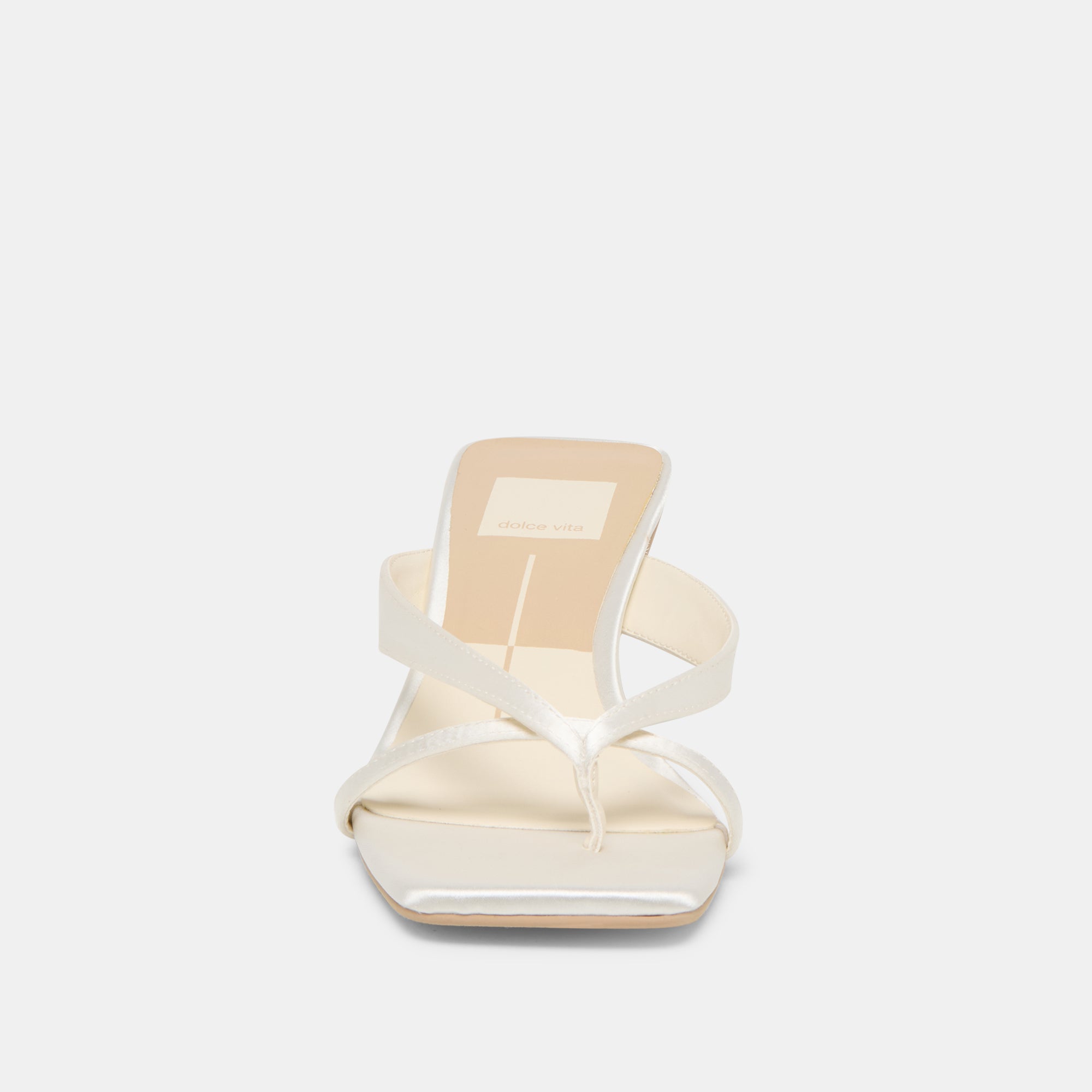 BREVEL WIDE HEELS TRUE WHITE SATIN - view 6