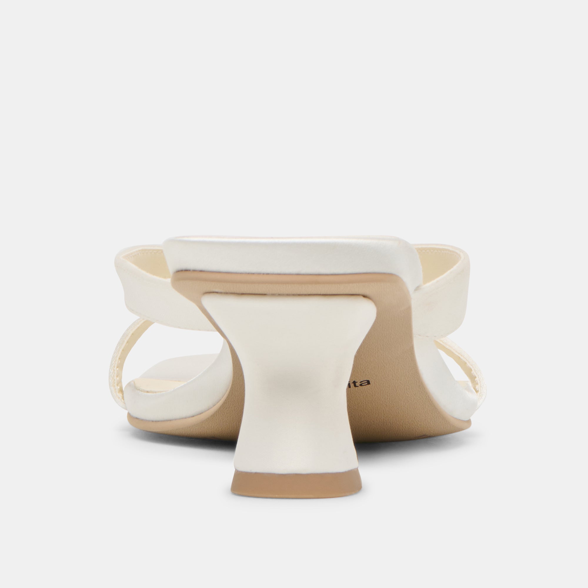 BREVEL WIDE HEELS TRUE WHITE SATIN - view 7