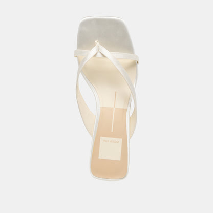 BREVEL HEELS TRUE WHITE SATIN