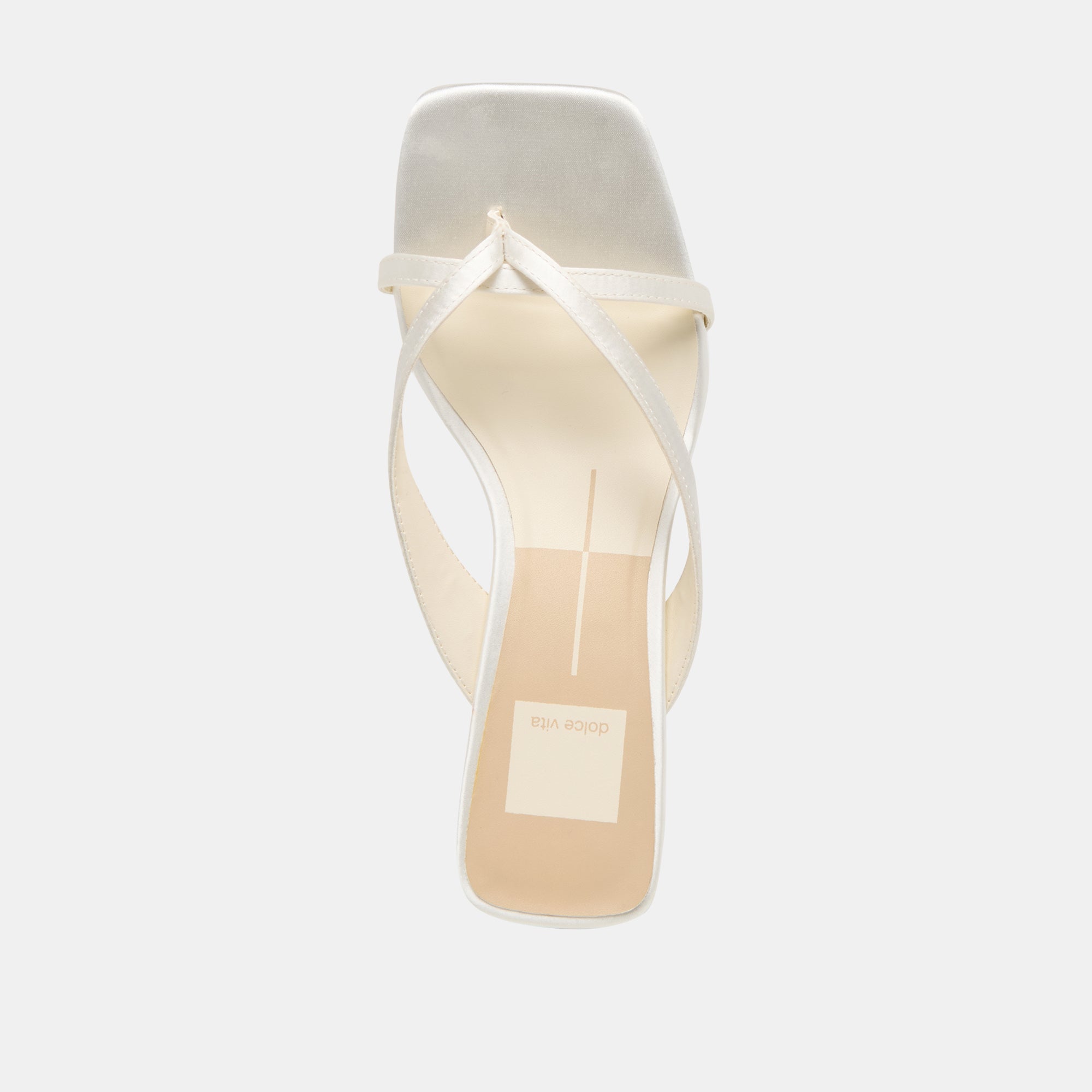 BREVEL WIDE HEELS TRUE WHITE SATIN - view 8