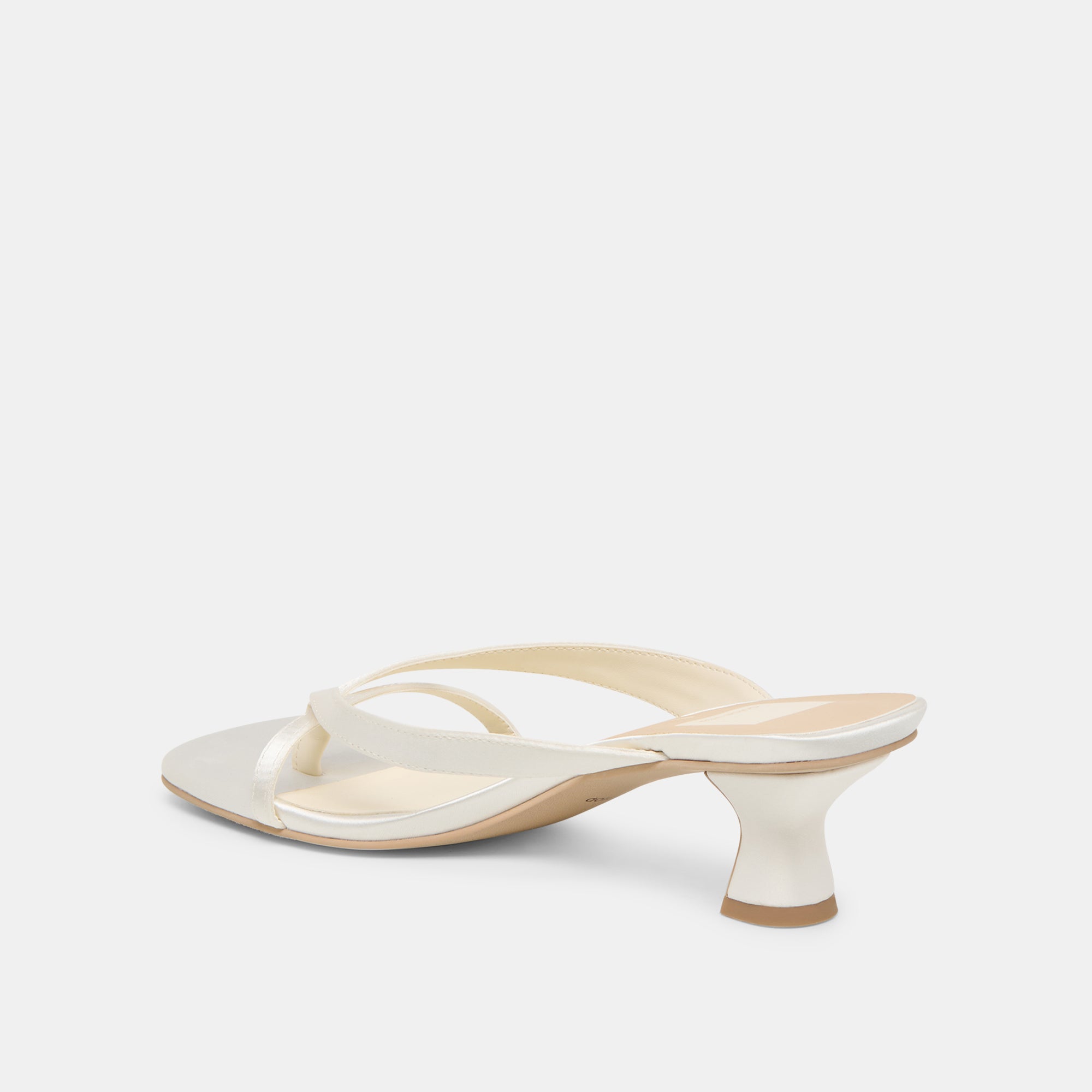 BREVEL WIDE HEELS TRUE WHITE SATIN - view 5