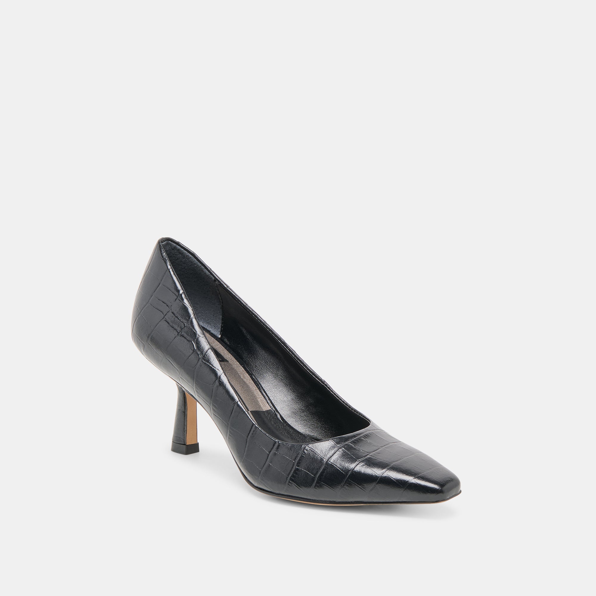 BRIONA HEELS NOIR CROCO EMBOSSED LEATHER - view 2