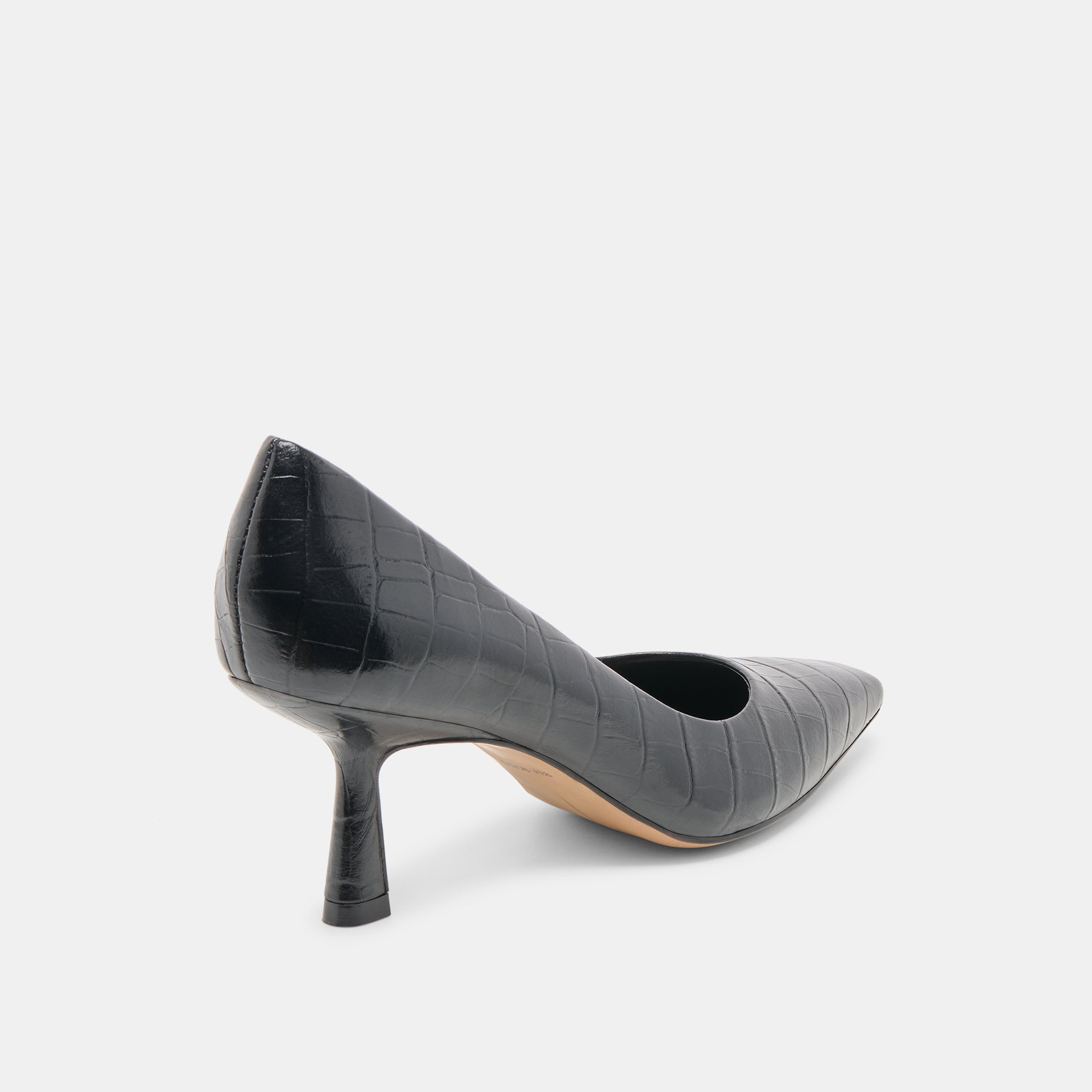 BRIONA HEELS NOIR CROCO EMBOSSED LEATHER - view 3
