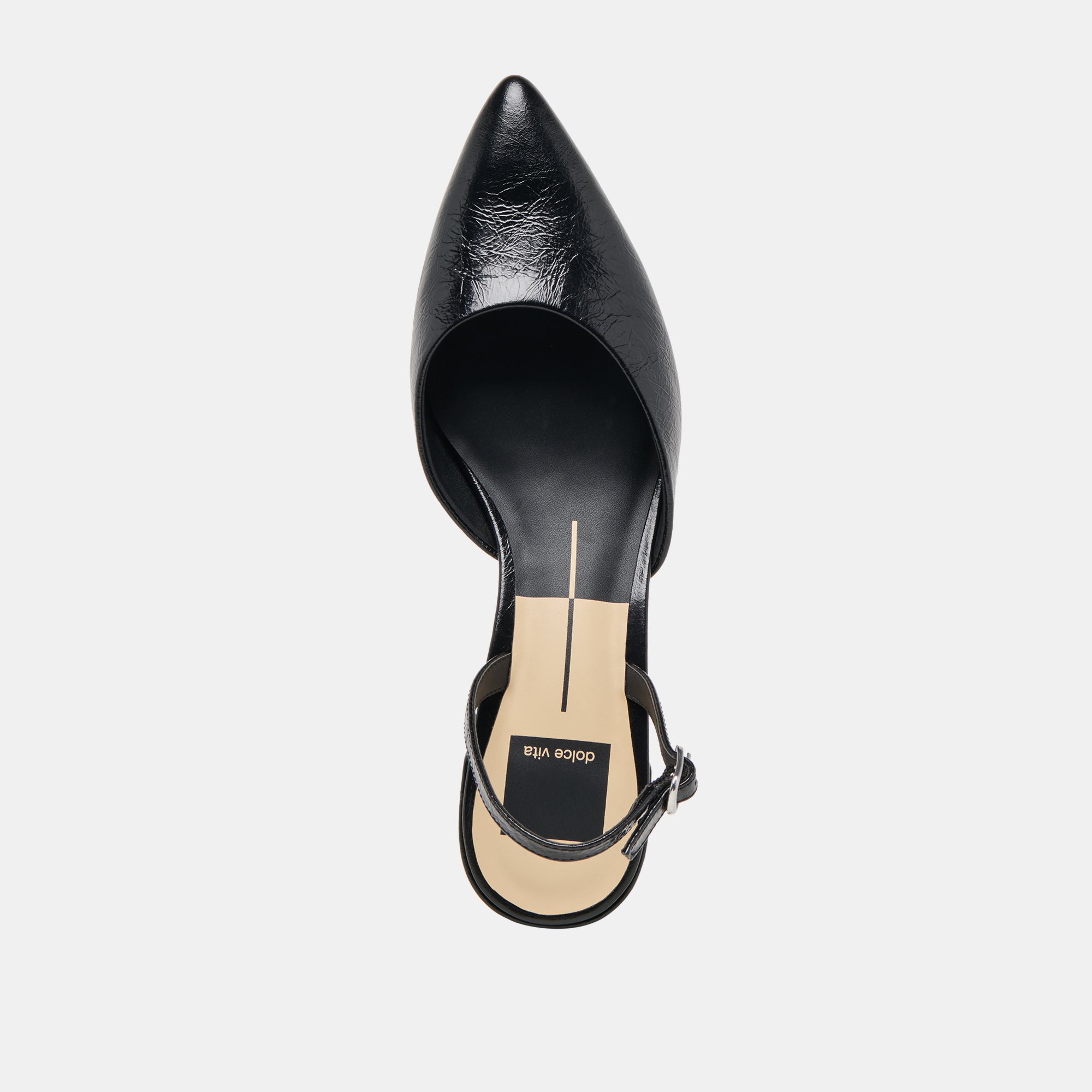 CAREL HEELS MIDNIGHT CRINKLE PATENT LEATHER