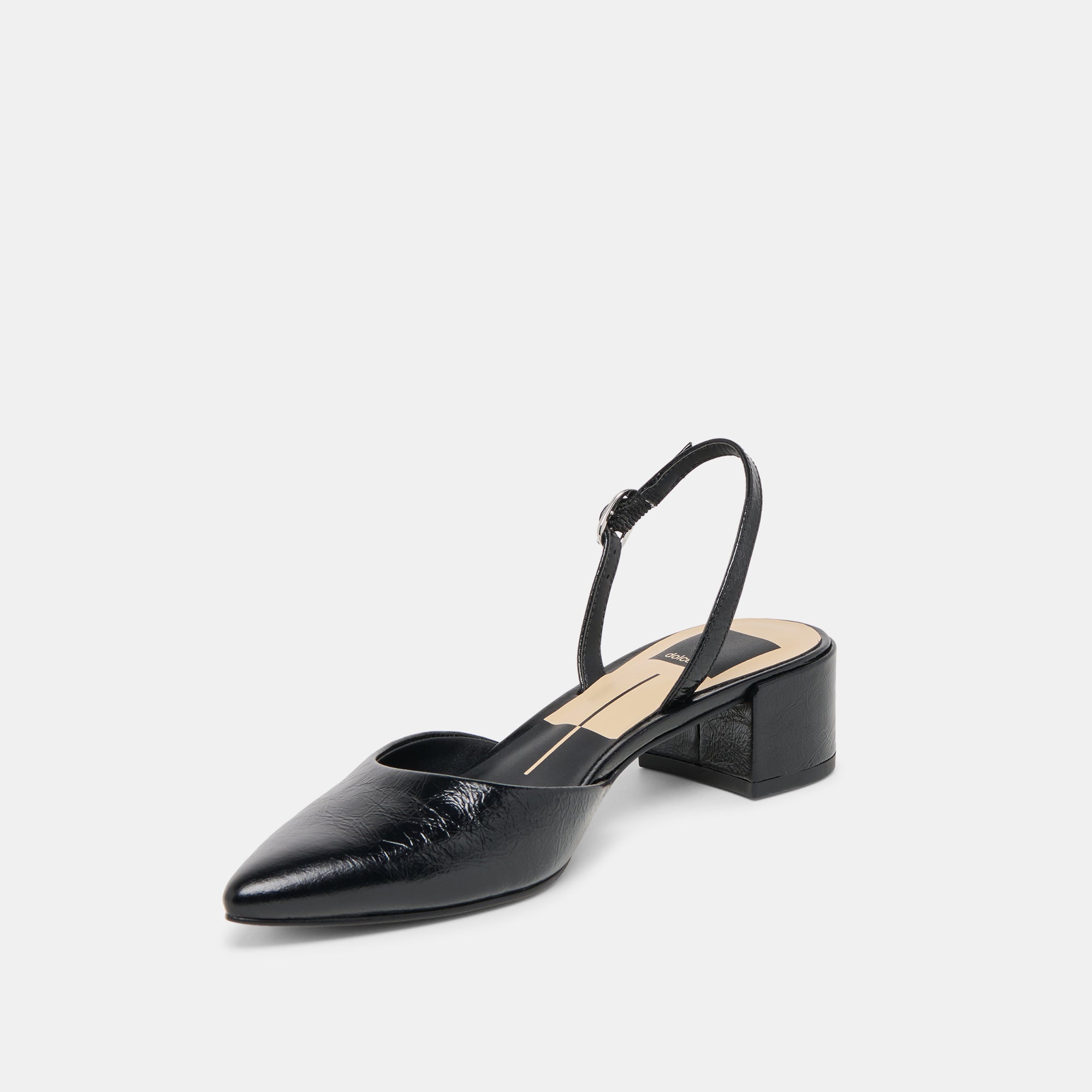 CAREL WIDE HEELS MIDNIGHT CRINKLE PATENT LEATHER - view 4