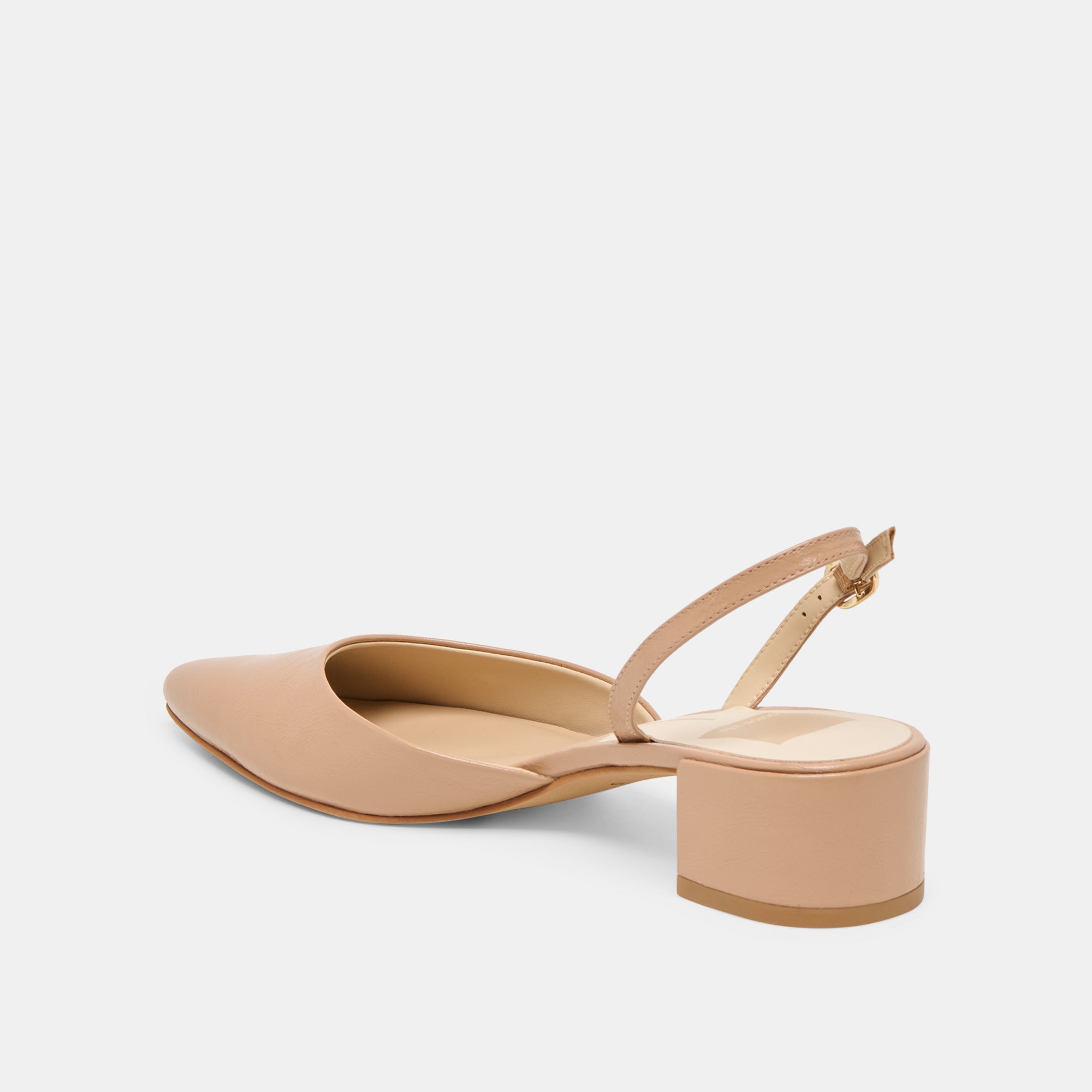 CAREL WIDE HEELS LT TAN CRINKLE PATENT LEATHER - view 5