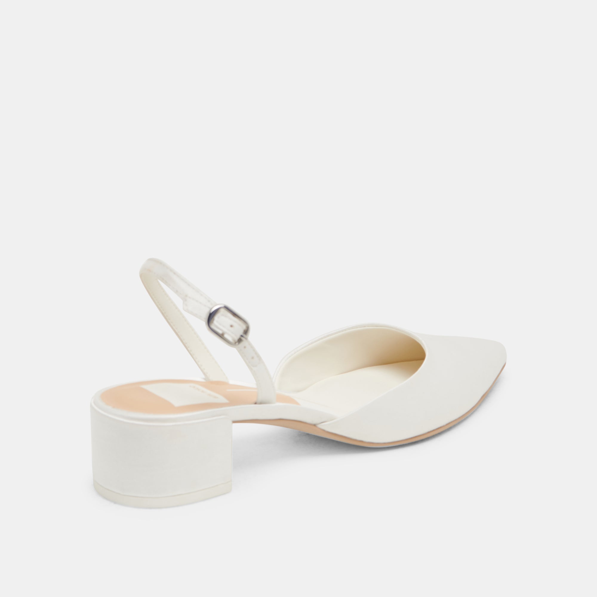 CAREL WIDE HEELS TRUE WHITE SATIN - view 3