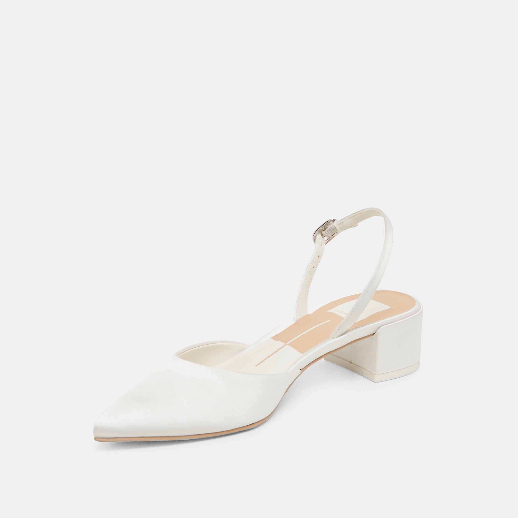 CAREL WIDE HEELS TRUE WHITE SATIN - view 4