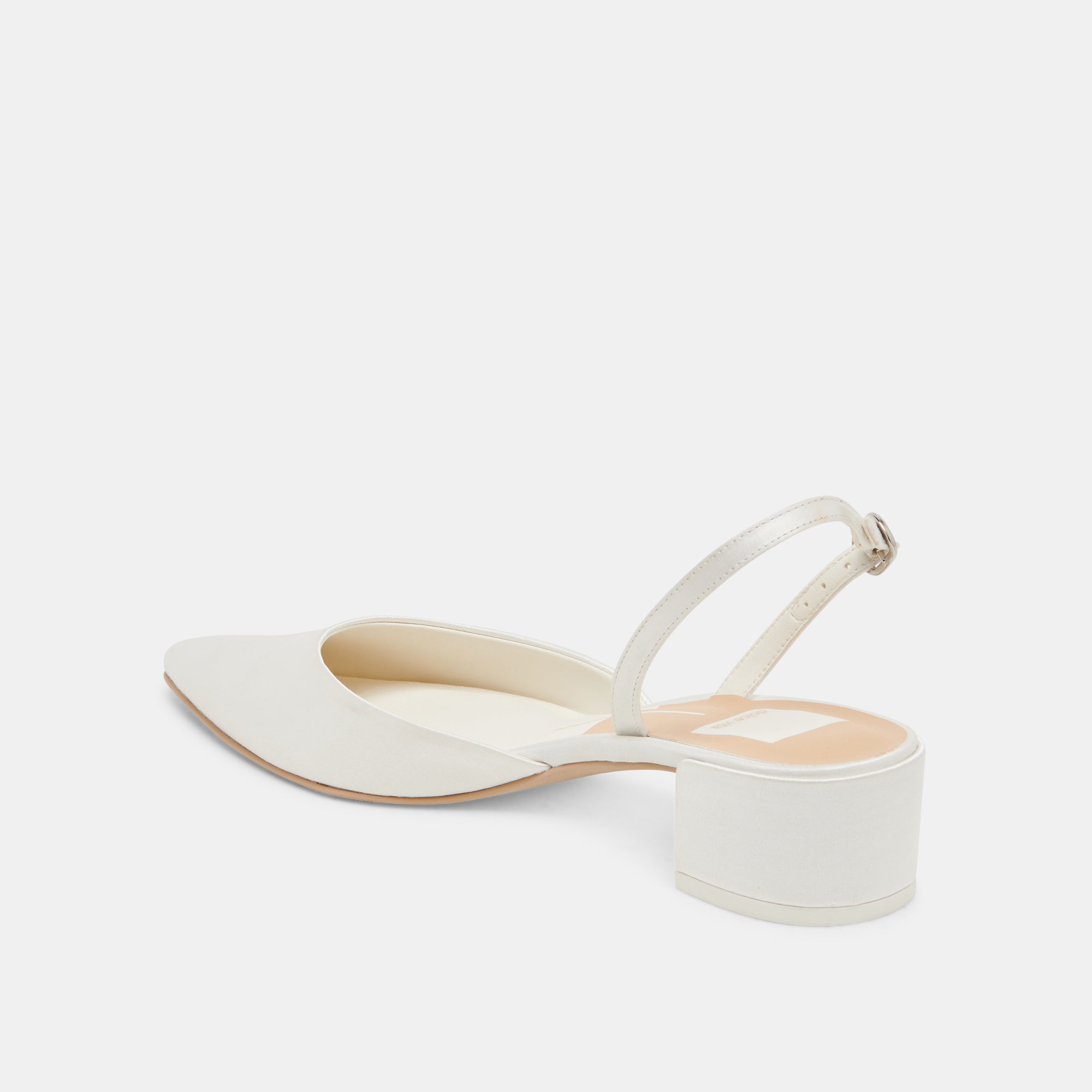 CAREL WIDE HEELS TRUE WHITE SATIN - view 5