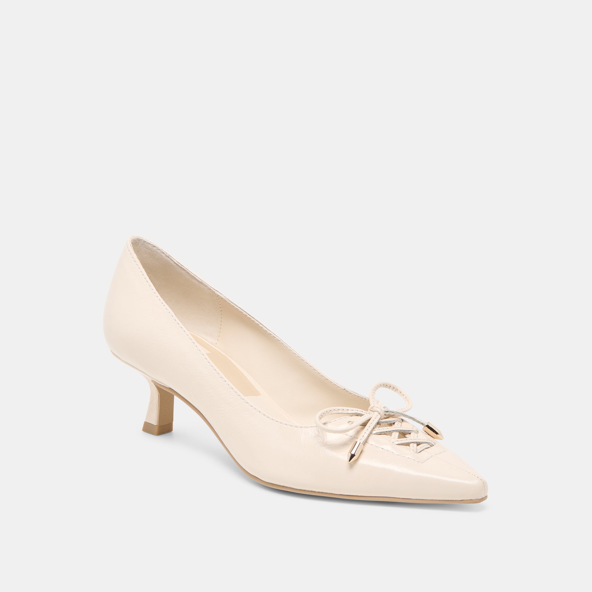 CLARIE HEELS BONE CRINKLE PATENT LEATHER - view 2