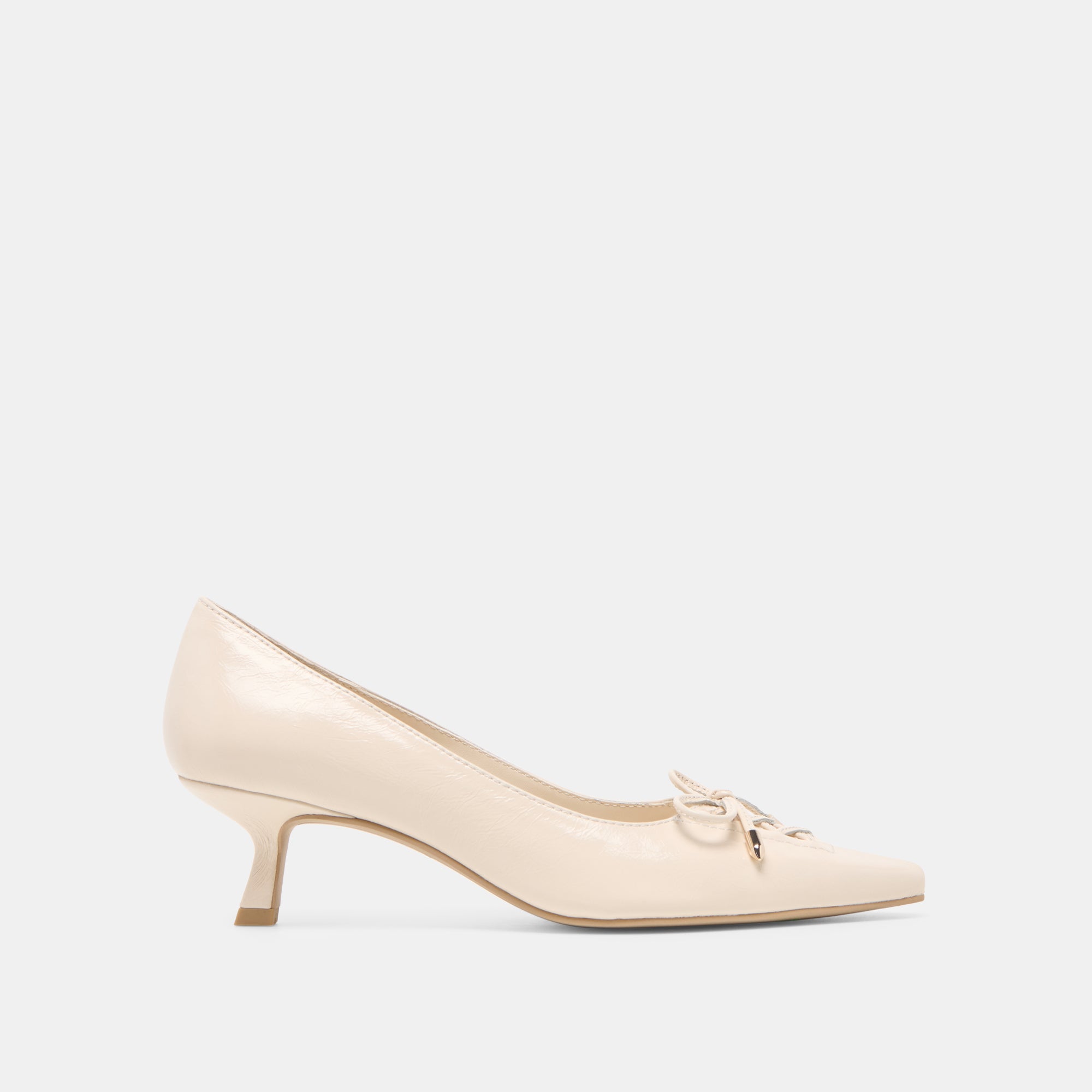 Clarie Bone Crinkle Patent Leather Heels | Dolce Vita