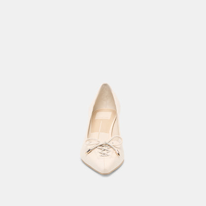 CLARIE HEELS BONE CRINKLE PATENT LEATHER