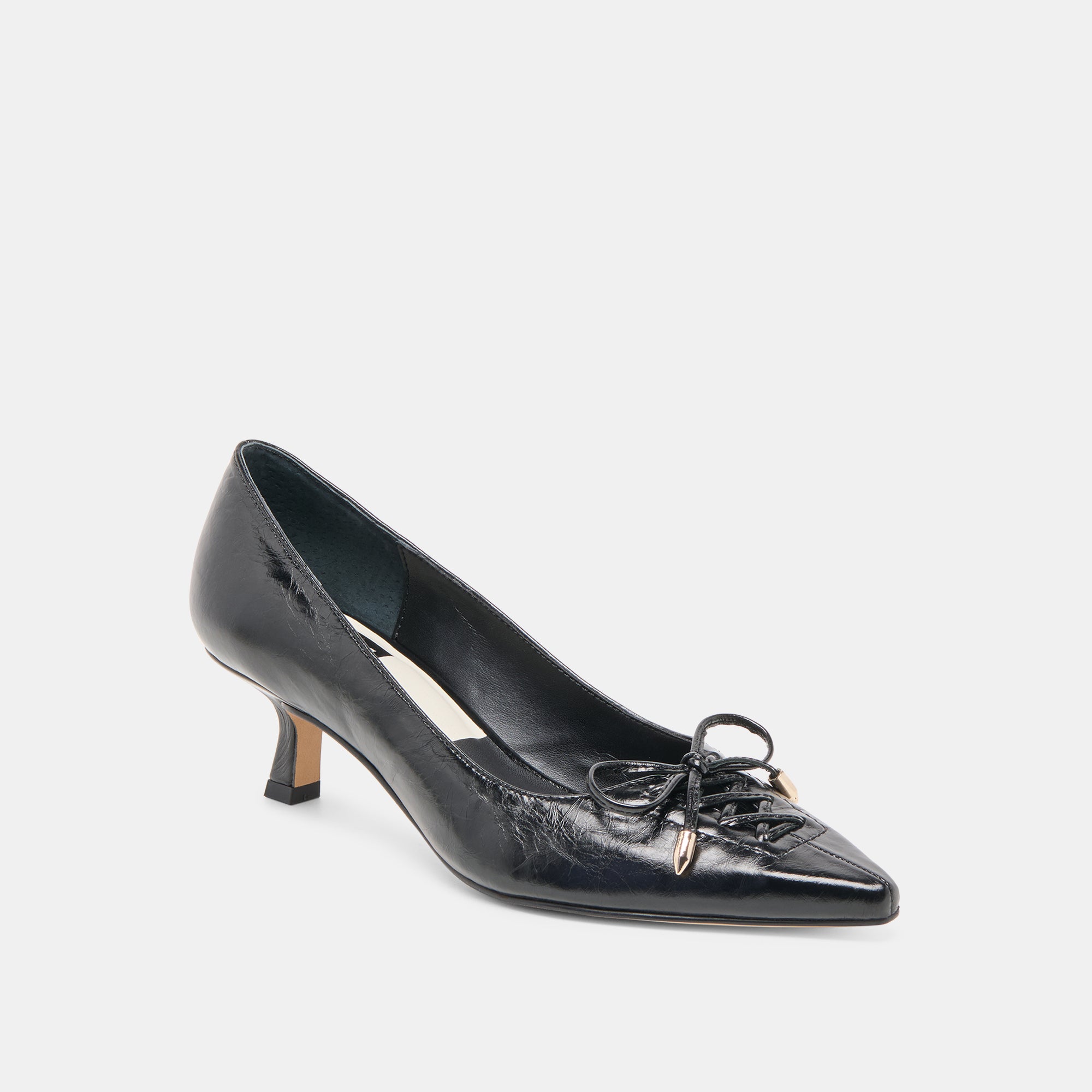 CLARIE HEELS MIDNIGHT CRINKLE PATENT LEATHER - view 3