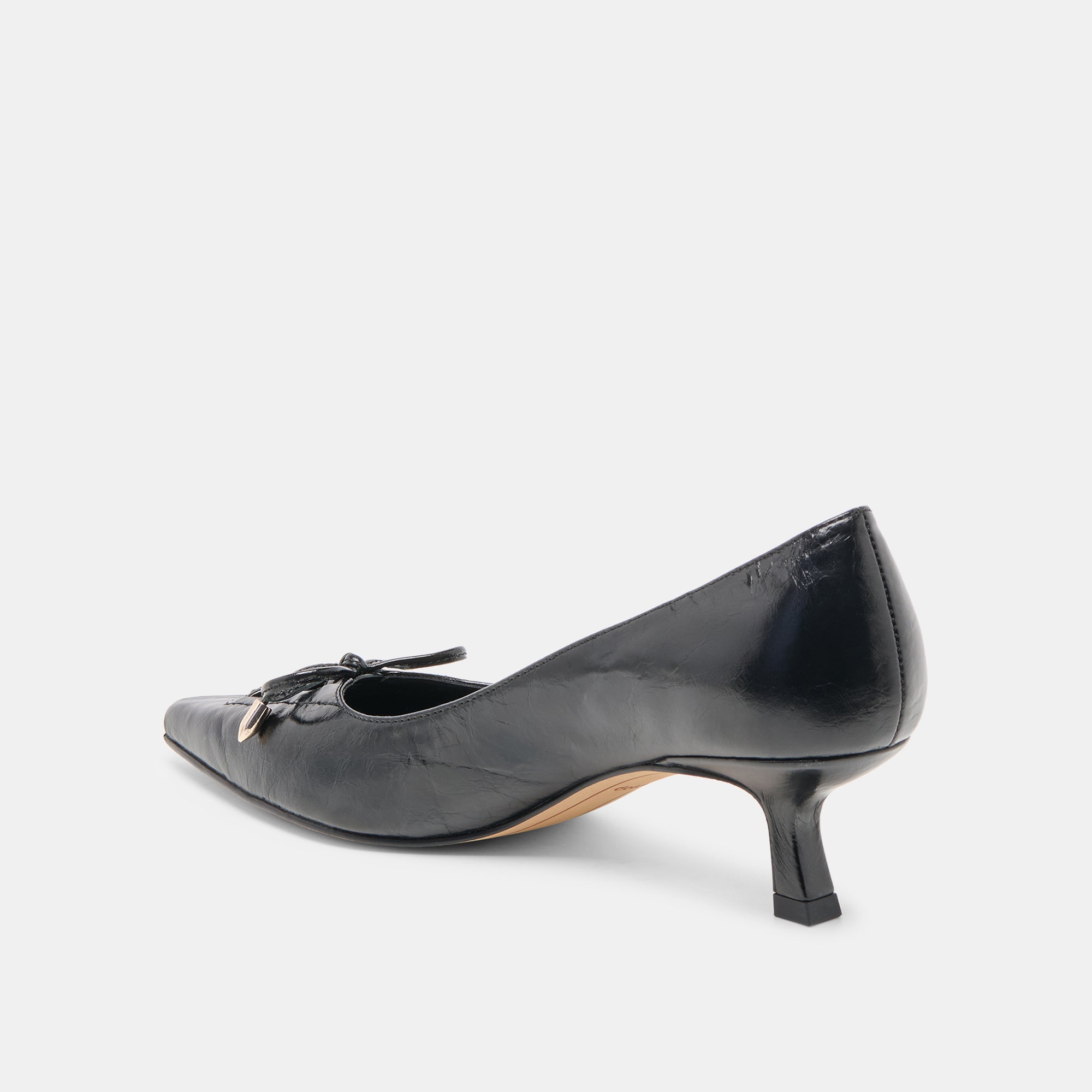 CLARIE HEELS MIDNIGHT CRINKLE PATENT LEATHER - view 7