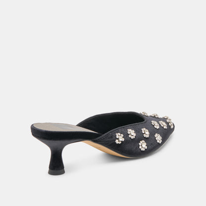 CLARA HEELS NERO VELVET