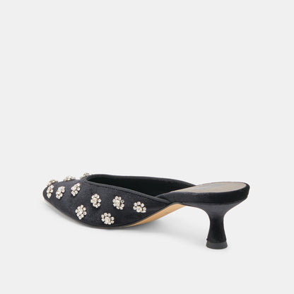 CLARA HEELS NERO VELVET