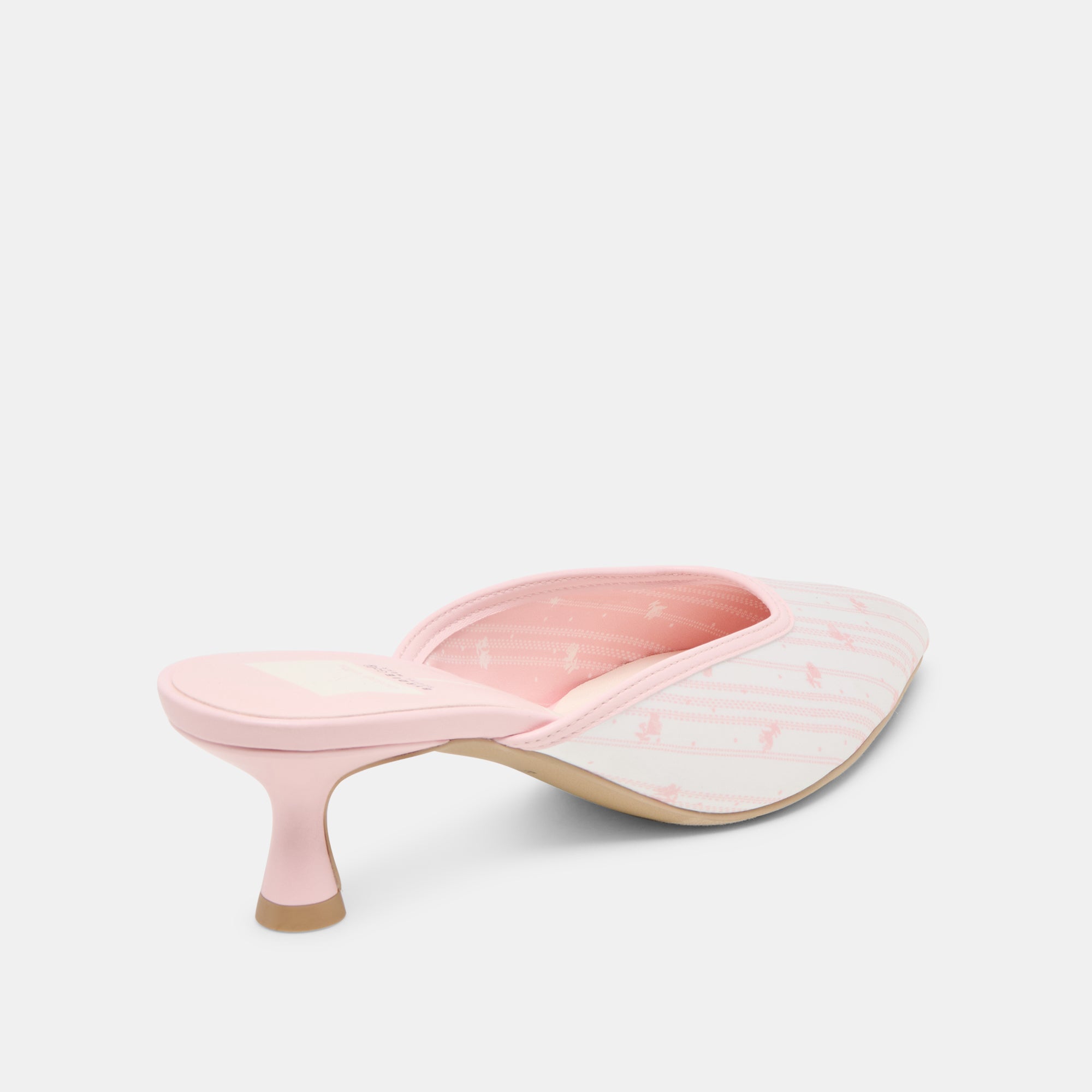 CLEO X BYRDIE GOLF WIDE HEELS PINK FLORAL SATIN - view 3