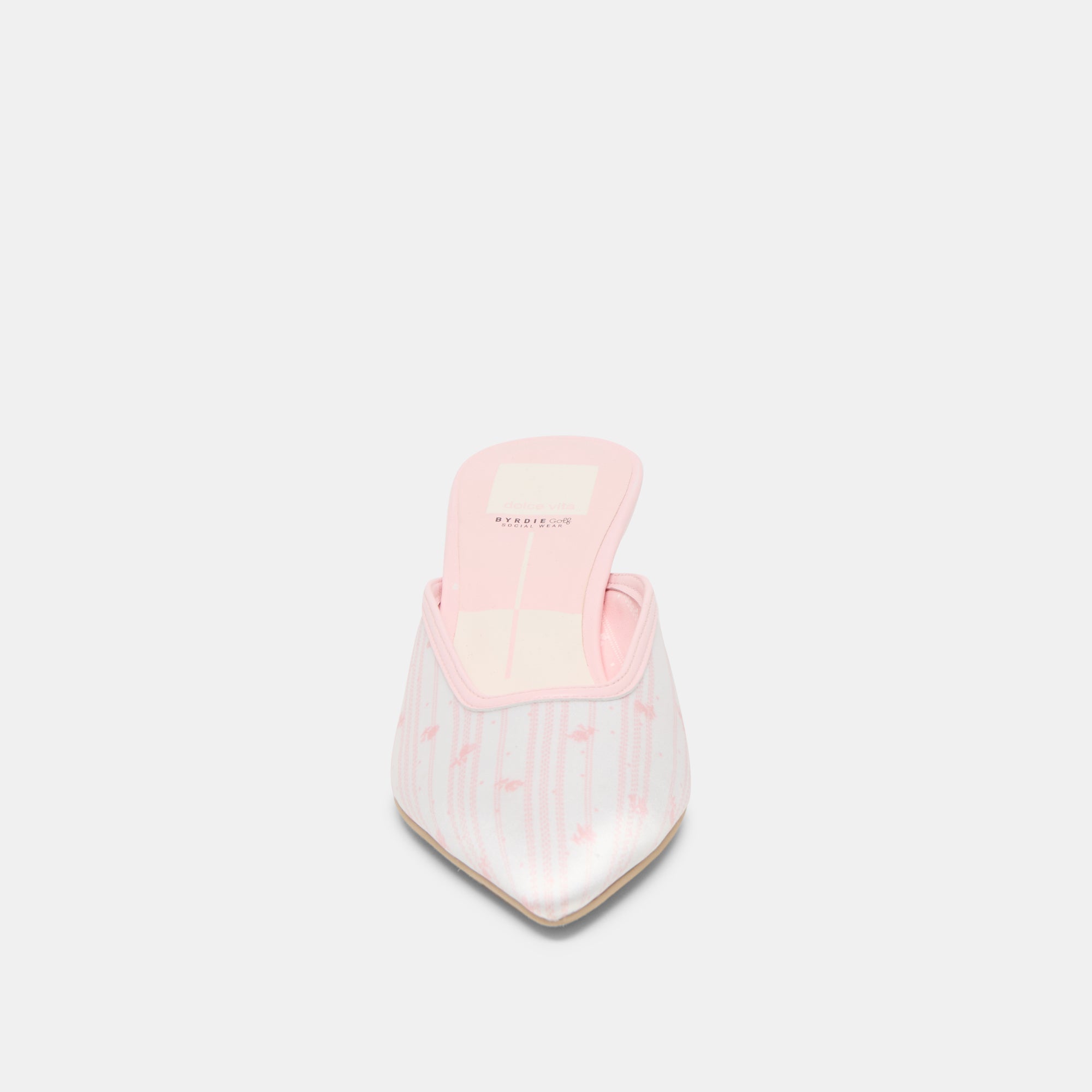 CLEO X BYRDIE GOLF WIDE HEELS PINK FLORAL SATIN - view 6