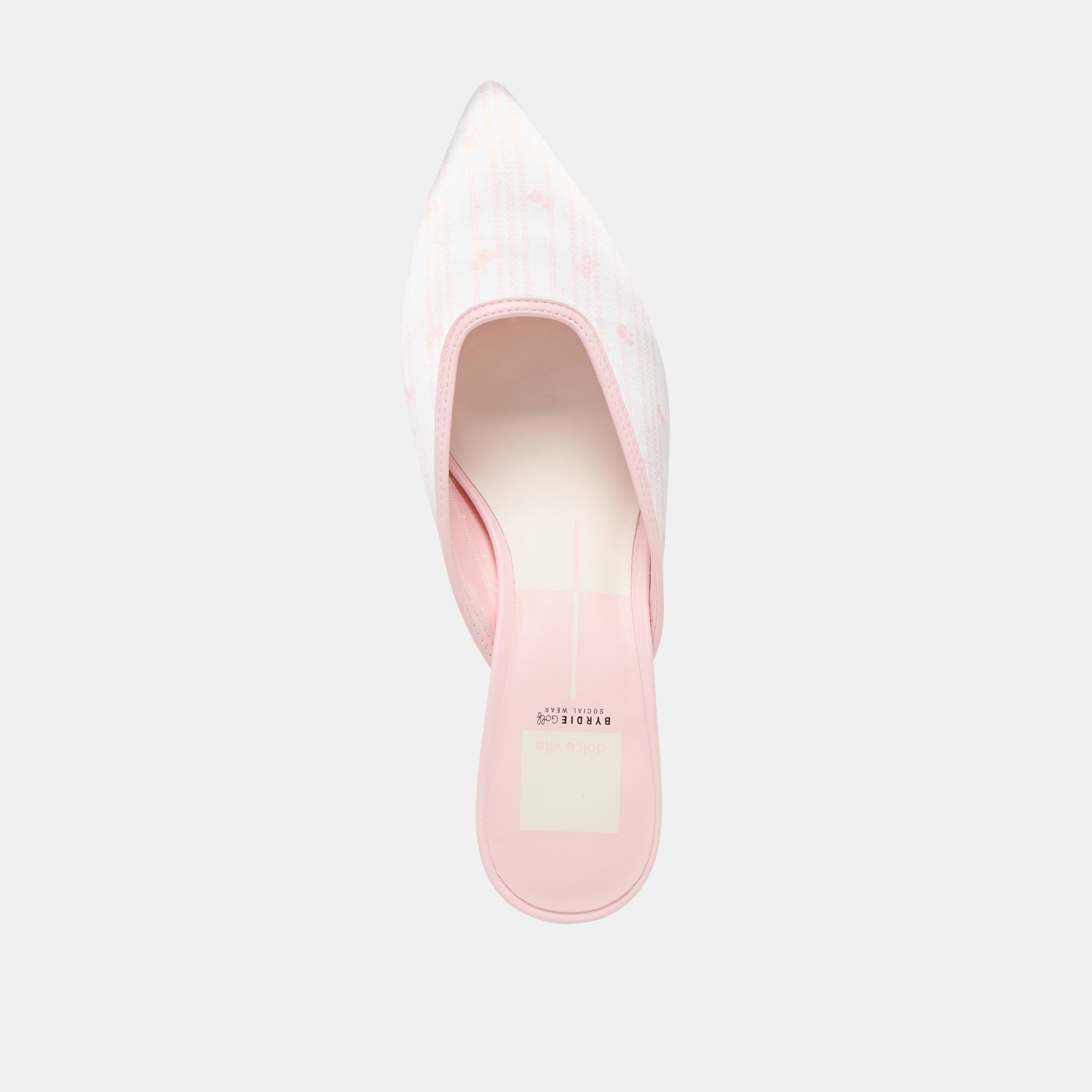 CLEO X BYRDIE GOLF WIDE HEELS PINK FLORAL SATIN - view 8