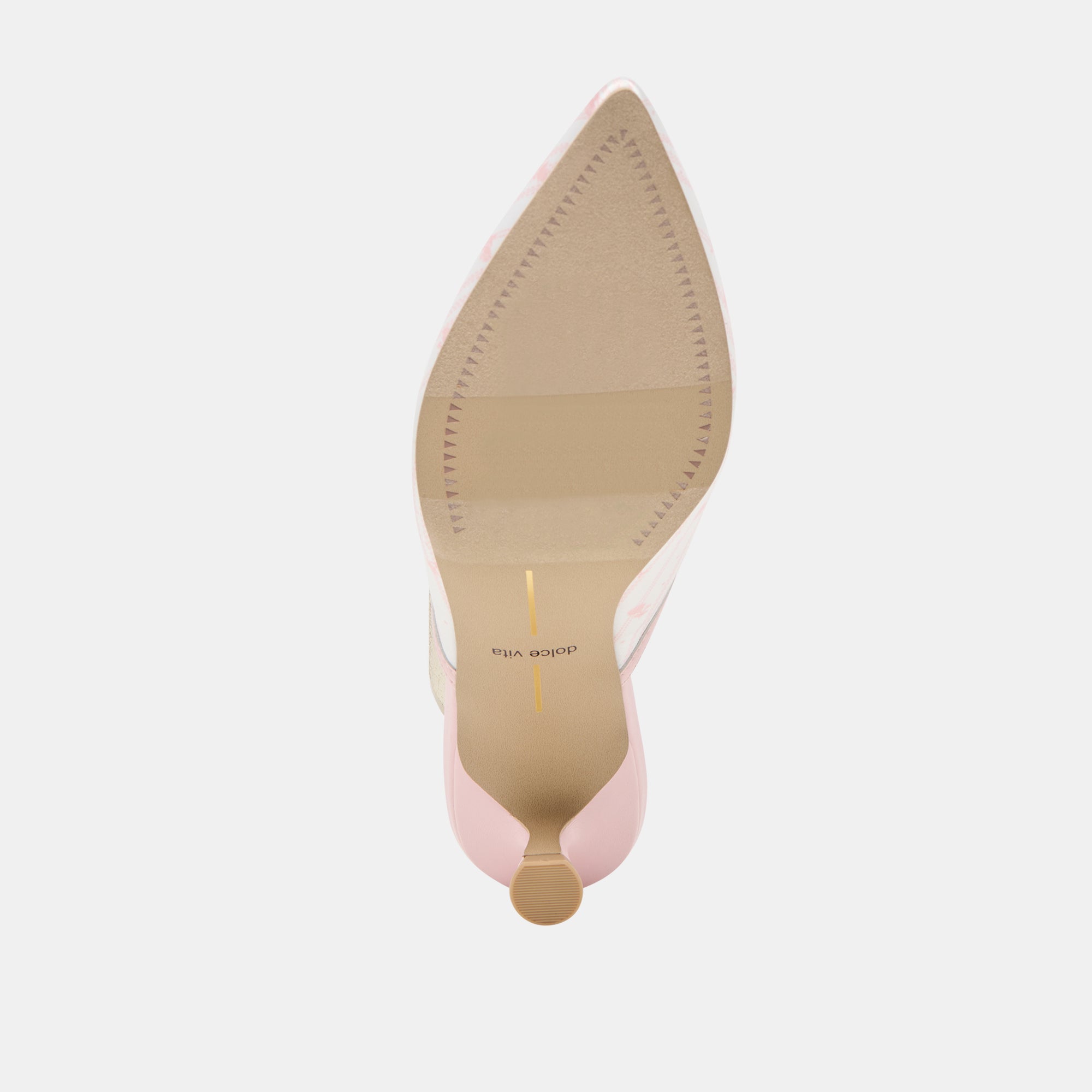 CLEO X BYRDIE GOLF WIDE HEELS PINK FLORAL SATIN - view 9