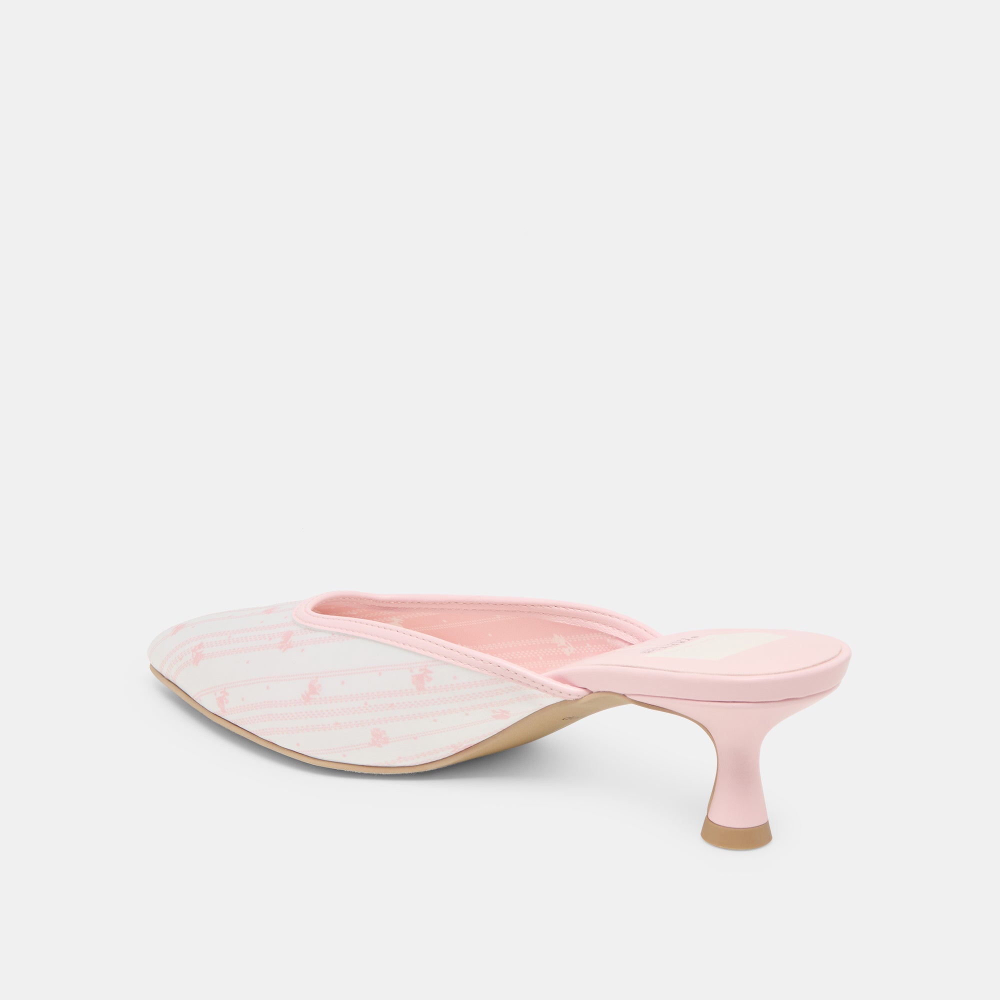 CLEO X BYRDIE GOLF WIDE HEELS PINK FLORAL SATIN - view 5