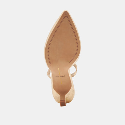 CORSA HEELS GOLD DISTRESSED LEATHER