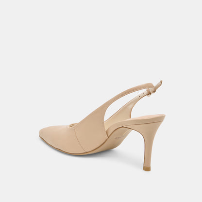 ELASI HEELS BEIGE CRINKLE PATENT