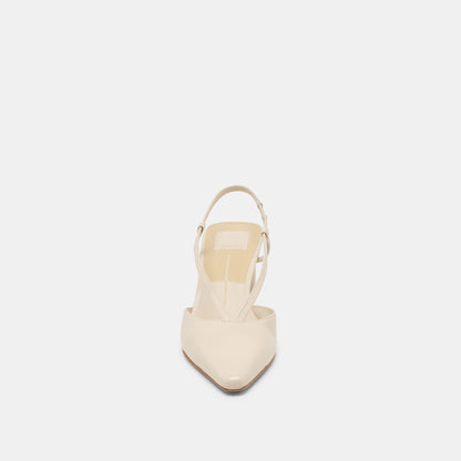 GINAY HEELS BONE LEATHER