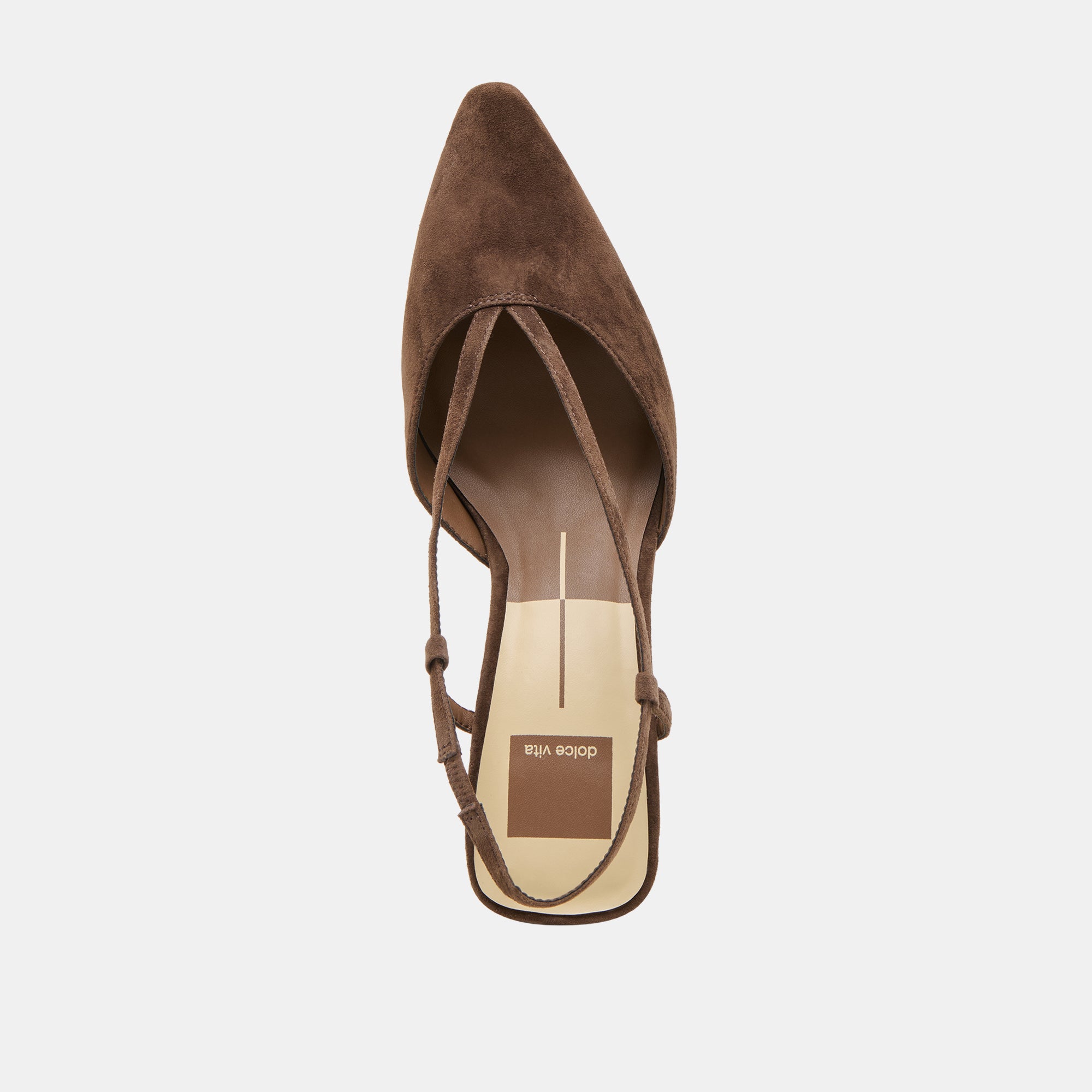 GINAY HEELS DK BROWN SUEDE