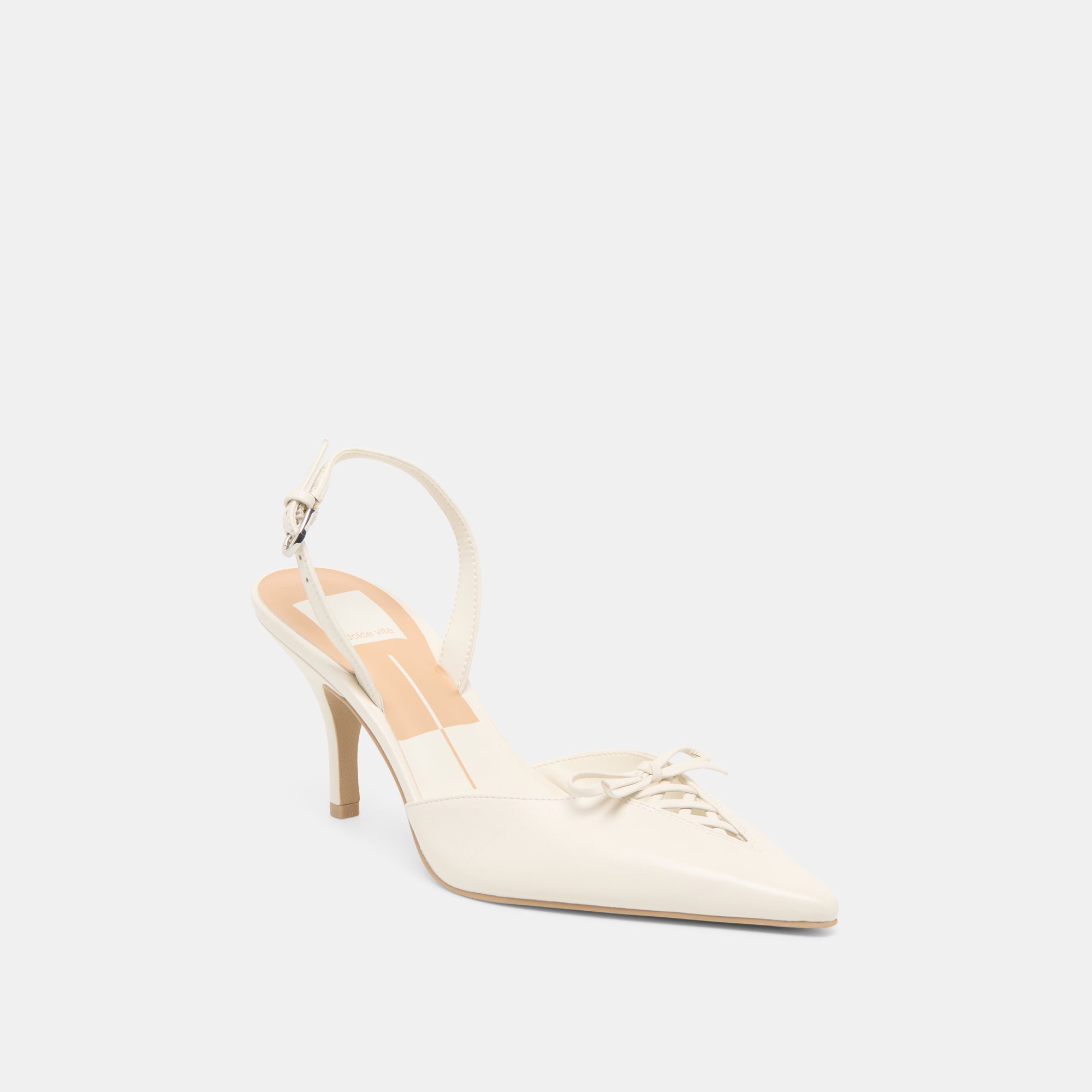 HAMYA HEELS WHITE LEATHER - view 3