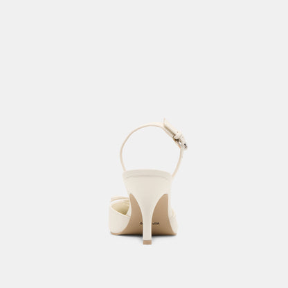 HAMYA HEELS WHITE LEATHER